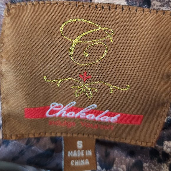 CHOKOLAT Faux Fur Jacket w High Collar Size SMALL - Picture 10 of 12